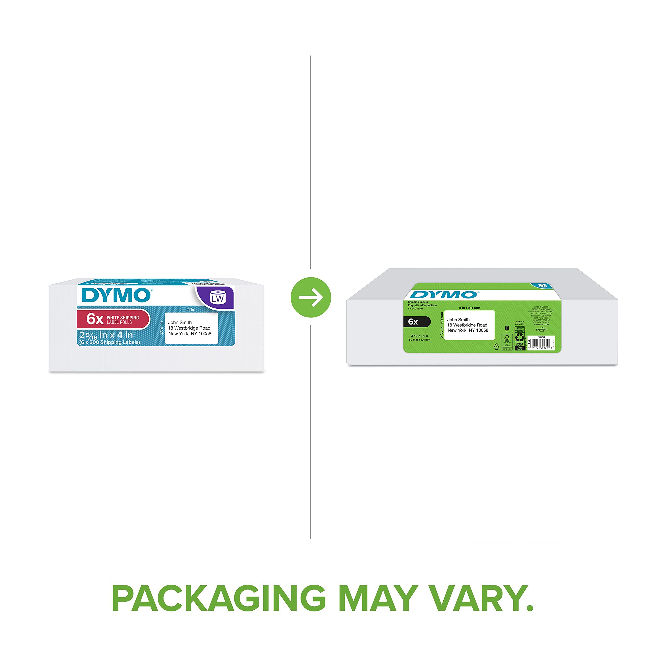 Amazon.com : DYMO Authentic LW Large Shipping Labels DYMO